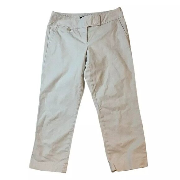 Talbots Pants Womens 2 Khaki Tan Straight Leg Stretch Flat Front Career Size 6 - Picture 1 of 10